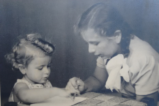 Batel with her sister Eva